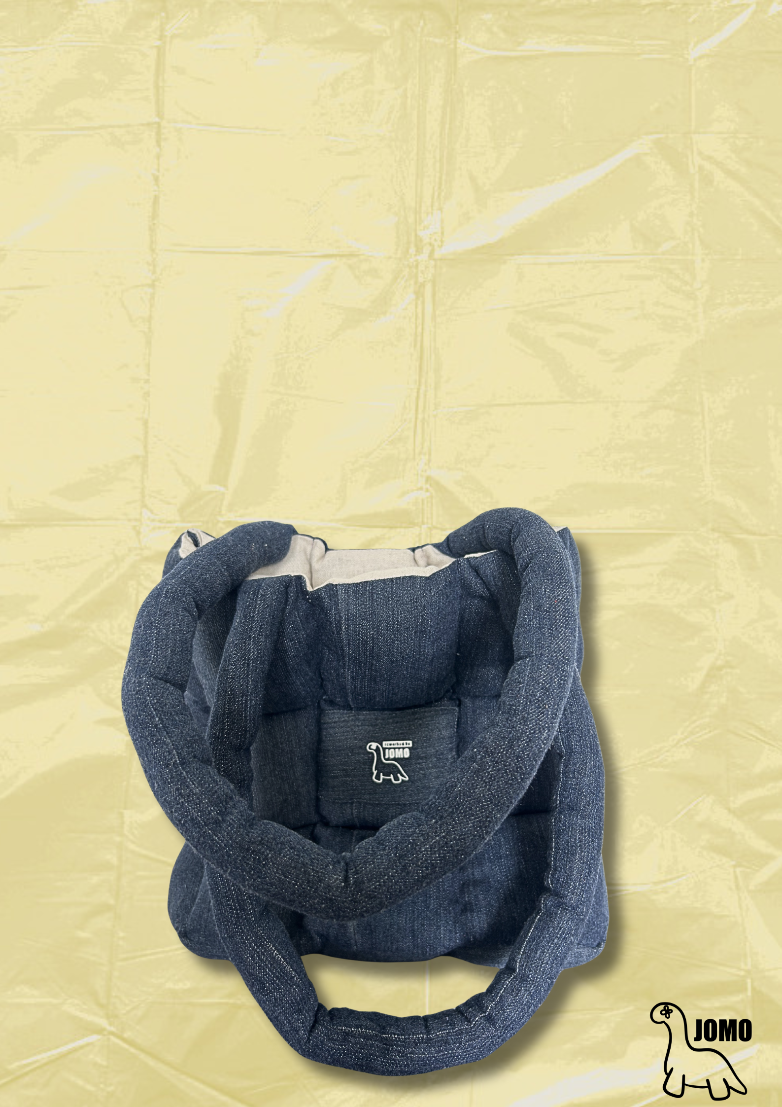 'THE REMIX PUFFER BAG' Indigo | Cream Interior