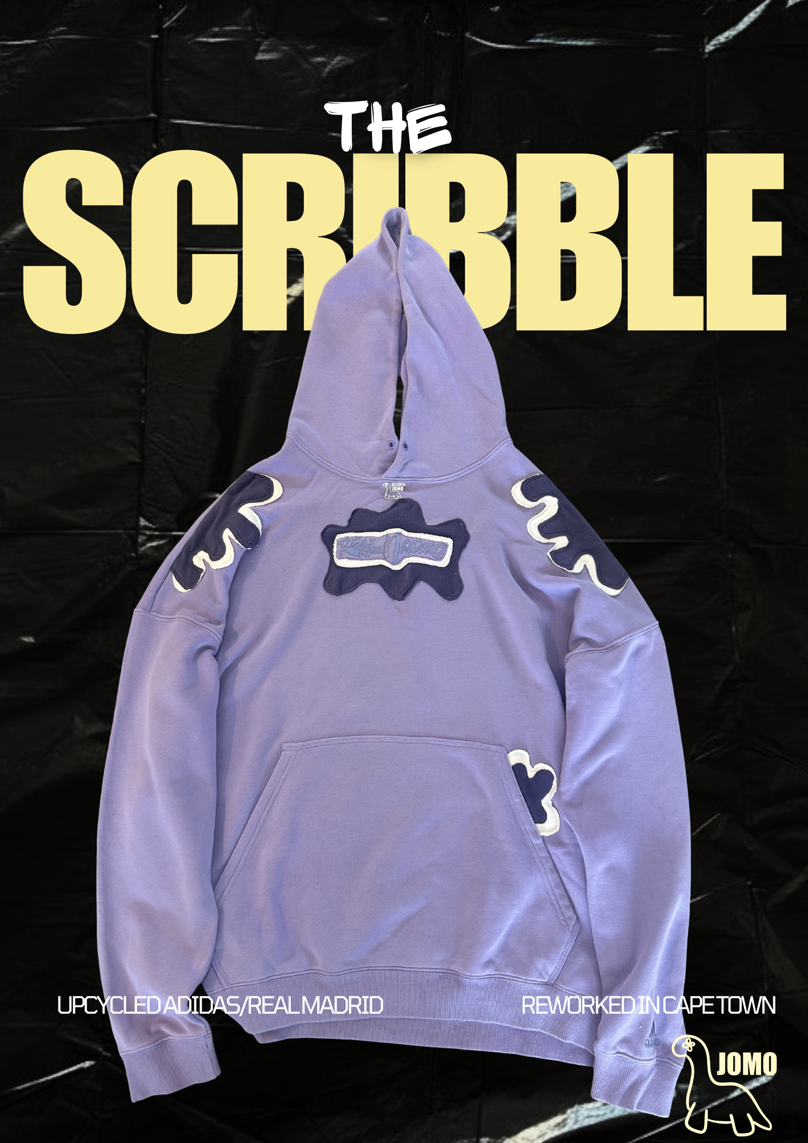 'THE SCRIBBLE' Upcycled Hoodie by JOMO Cape Town