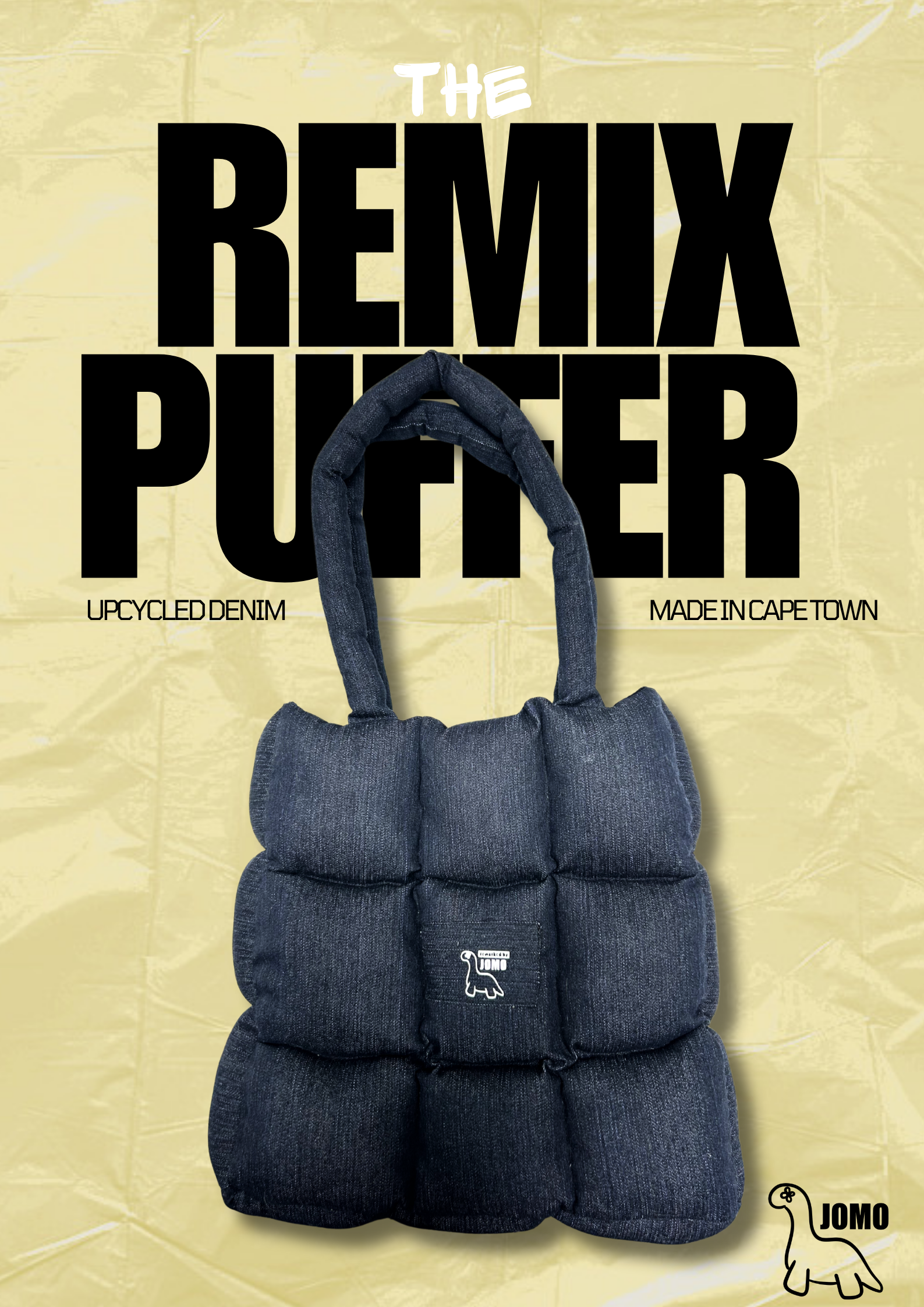 'THE REMIX PUFFER BAG' Extra Chunky| Indigo