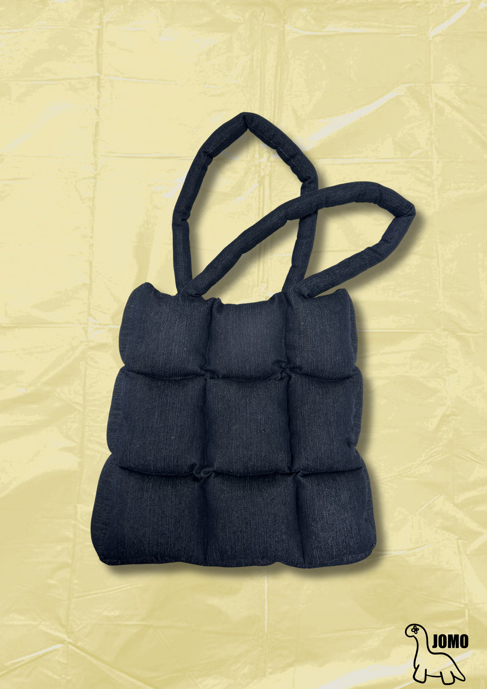 'THE REMIX PUFFER BAG' Extra Chunky| Indigo