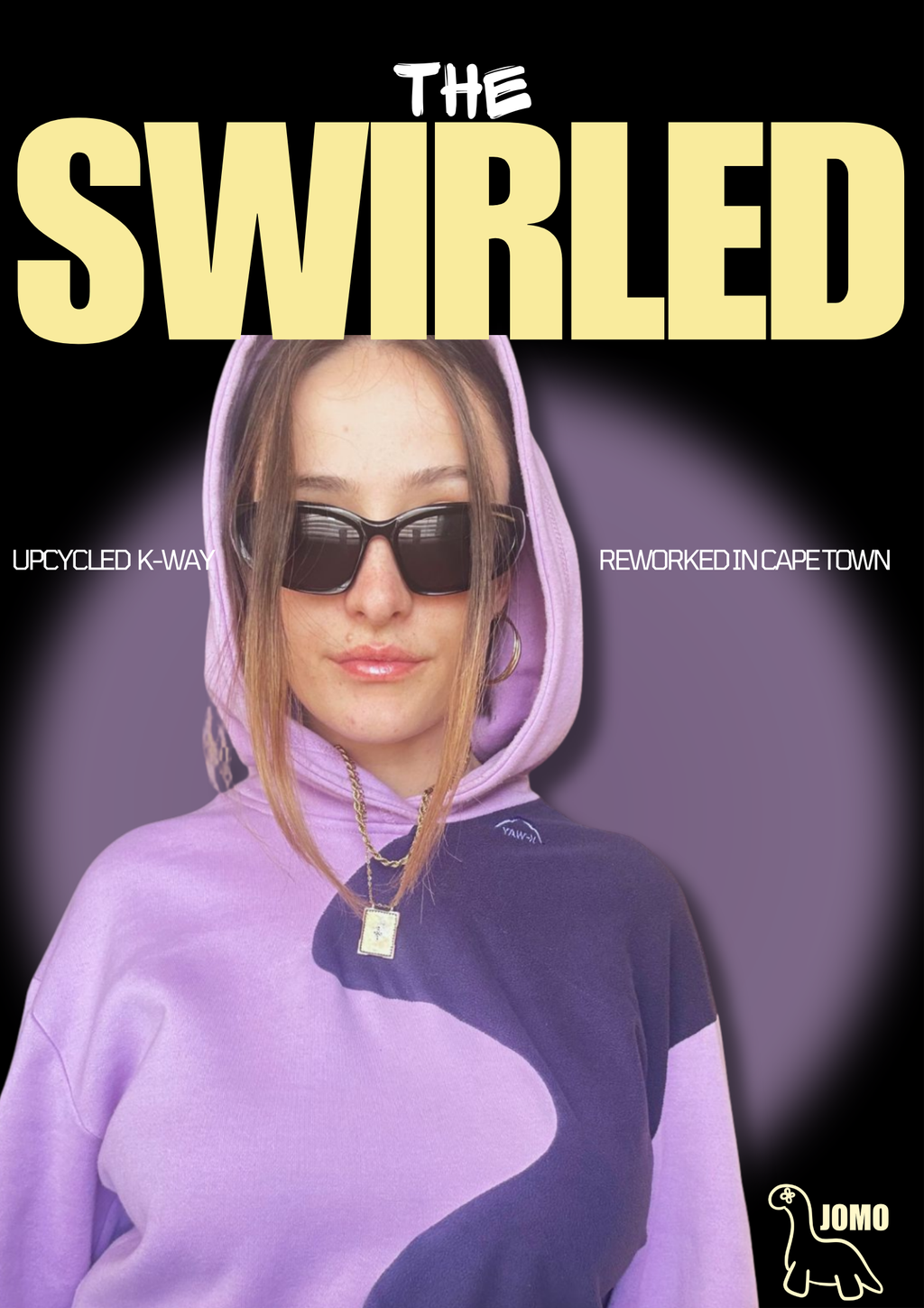 'SWIRLED' Upcycled Hoodie by JOMO Cape Town