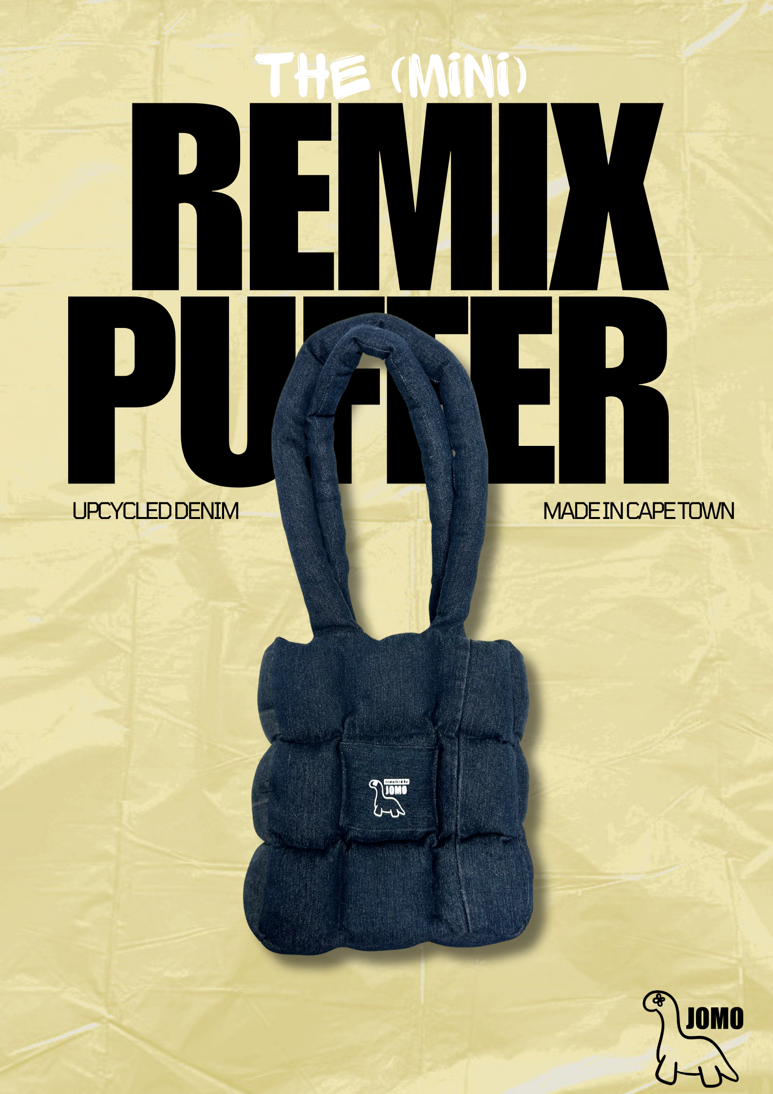 'THE MINI REMIX PUFFER' Indigo | Black Interior