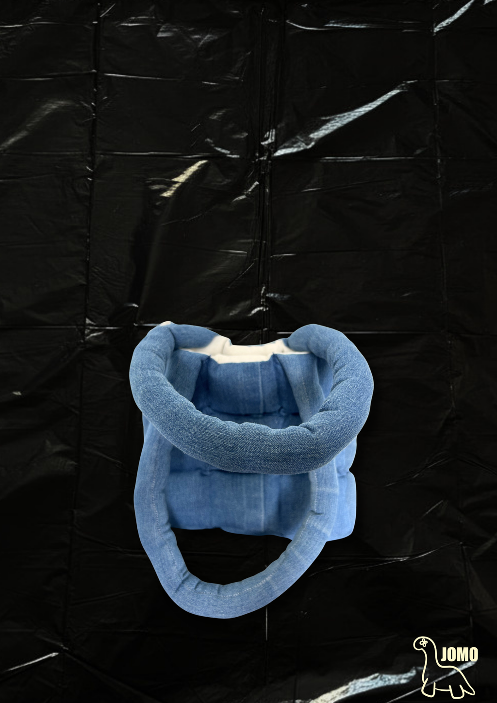 'THE MINI REMIX PUFFER BAG' Classic Blue | Cream Interior
