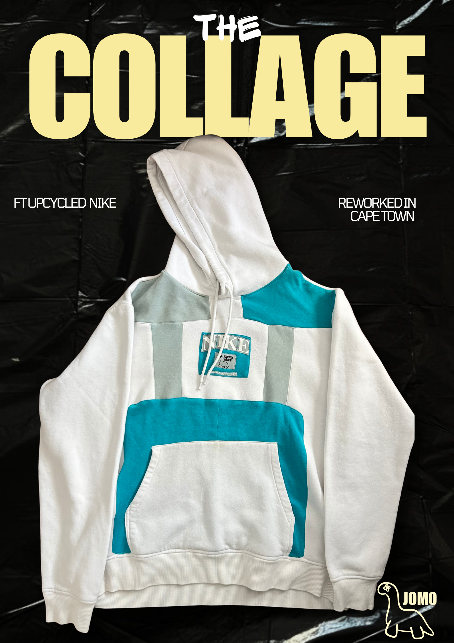 'THE COLLAGE' Upcycled Hoodie by JOMO Cape Town